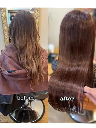 ロング ⚪️髪質改善 縮毛 店長 コウ⚪️のヘアスタイル