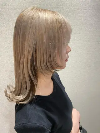 セミロング カラー ヘアアレンジ 似合わせレイヤー/ Wカラー🧸こころのヘアスタイル