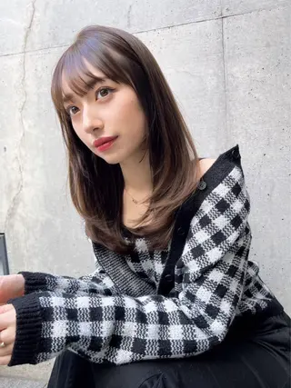 セミロング 似合わせカラーの達人 ダブルカラー/森栄範のヘアスタイル