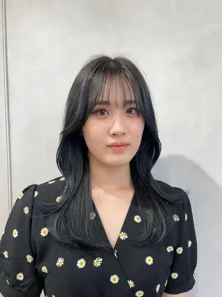 セミロング ❤︎︎韓国ヘア❤︎︎ 𝑺𝒉𝒊𝒉𝒐のヘアスタイル