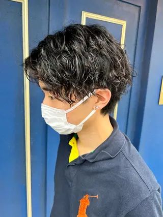 ショート パーマ メンズ 🦩パーマン🦩佐藤 航太のヘアスタイル
