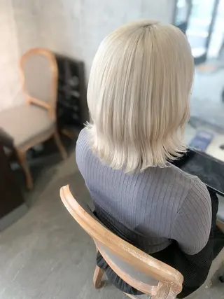 ミディアム メンズスタイル バレイヤージュ　齋藤のヘアスタイル