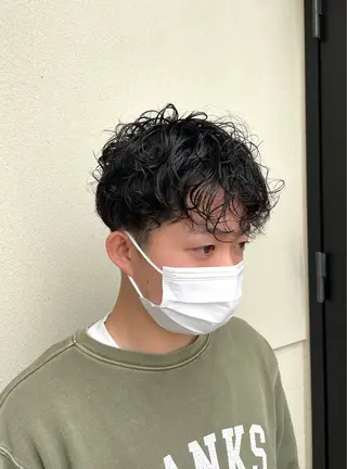 ショート パーマ メンズ 神山 ゆきのヘアスタイル