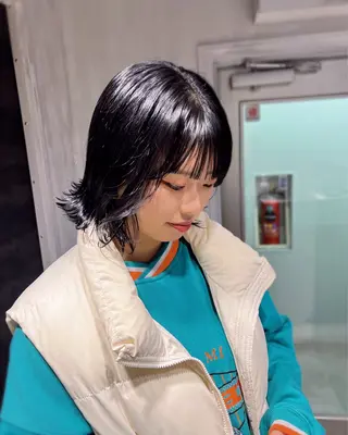 ショート NANAMI🩵 大人可愛い韓国ヘアのヘアスタイル