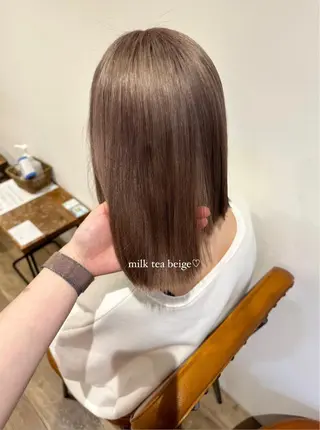 セミロング カラー パーマ ヘアアレンジ キッズ ネイル マツエク・マツパ アイブロウ Himawari♡ 柔らかいカラーのヘアスタイル