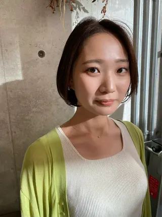 ショート カラー 似合わせカット レイヤー/ボブのヘアスタイル