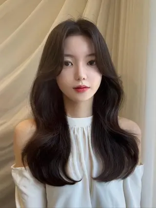 ロング 韓国特化🇰🇷 エクステのヘアスタイル