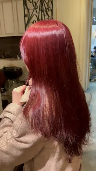 ロング カラー 美髪矯正 透明感 カラー⭐️ユウキのヘアスタイル