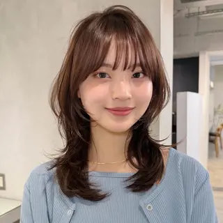 ミディアム カラー SAKI 新宿のヘアスタイル