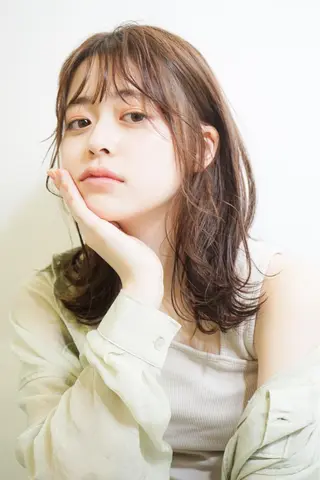 セミロング カラー パーマ ヘアアレンジ 🌷山田 有友名🌷のヘアスタイル