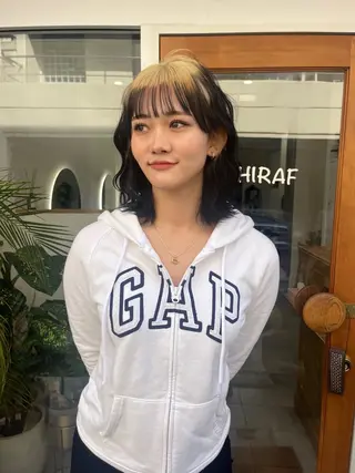 セミロング カラー ベージュ⟡˖レイヤー ˖ ࣪⊹あずきのヘアスタイル