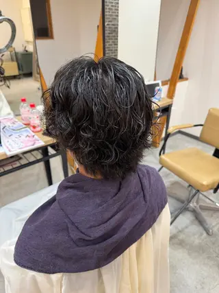 パーマ 上田 莉那のヘアスタイル