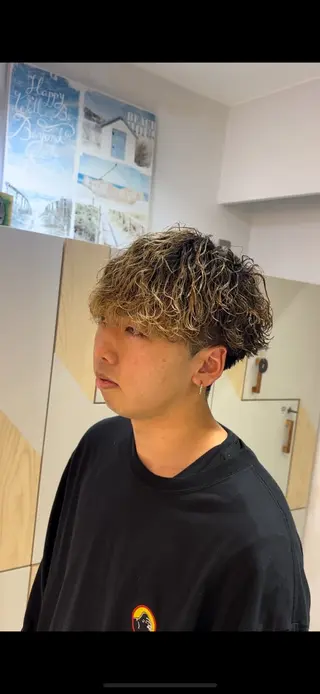 パーマ メンズ 米谷 理玖のヘアスタイル
