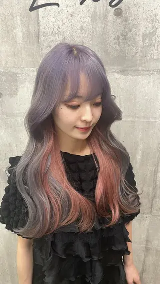 ロング カラー LUXBE LUCE ひなののヘアスタイル