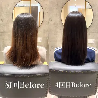 ロング パーマ どんな髪も綺麗に✨ 髪質改善×縮毛矯正のヘアスタイル