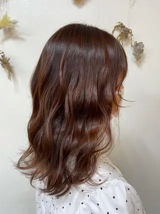ミディアム 韓国ヘア 🤍中西麻友🤍のヘアスタイル