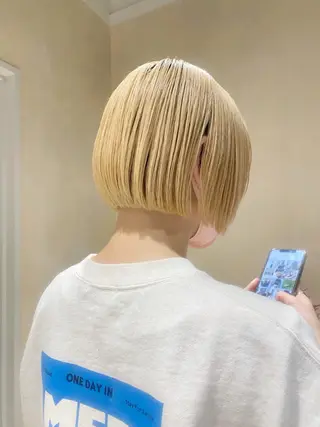 ショート カラー ボブ/ミニボブ 透明感カラーkadoのヘアスタイル