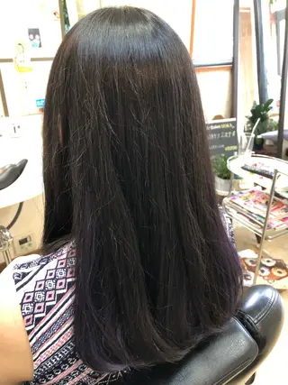 セミロング カラー 石塚 浩のヘアスタイル