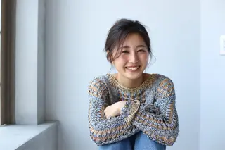 セミロング カラー ヘアアレンジ 髪質改善/韓国/ ヘアセット/夏美のヘアスタイル