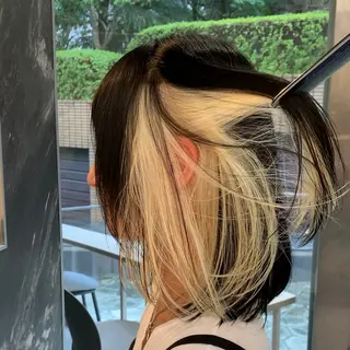 ミディアム カラー れい🫧 ハイトーン特化のヘアスタイル