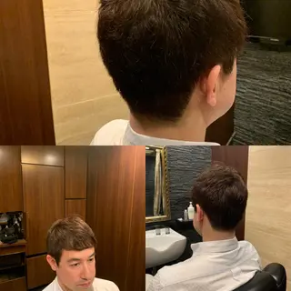 ミディアム カラー ガンバレ原田 航海のヘアスタイル