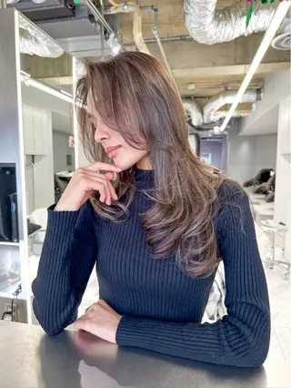 ロング 🍋暖色カラーヘアア レンジniina🍋のヘアスタイル