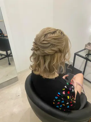 ミディアム ヘアアレンジ Mikazuki オーナーTeradaのマツエク・マツパデザイン