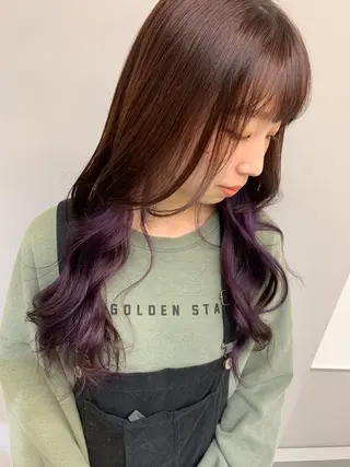 ロング カラー theF___ yukoのヘアスタイル