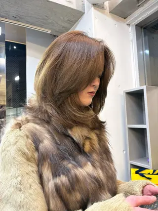 ミディアム カラー メンズカット ／ パーマ ／ コハのヘアスタイル