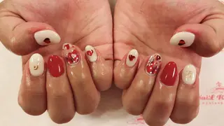 ネイル ネイルリボン 受付スタッフのネイルデザイン