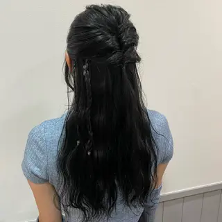 ロング 栄/レイヤーカット/ ベージュカラー/モモのヘアスタイル