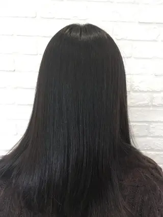 ロング 傷んだ髪をサラサラに 曲がる縮毛矯正◎高岡のヘアスタイル