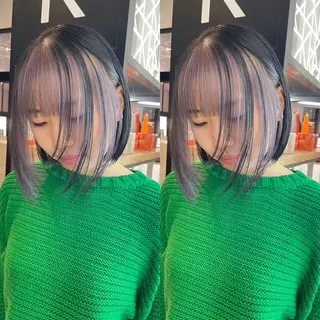 ミディアム カラー 💜ハイトーン💛 マジカルかいちゃんのヘアスタイル