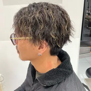 パーマ メンズ ダウンパーマ特化💎 ボブ・レイヤーりなのヘアスタイル