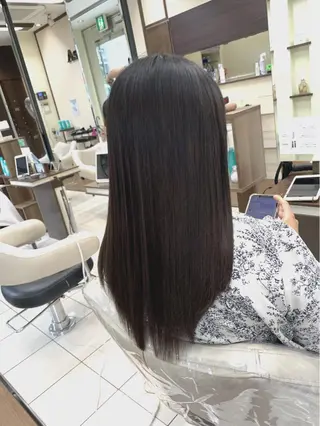 ロング パーマ ブリーチでもできる 縮毛矯正相原慎🌈のヘアスタイル