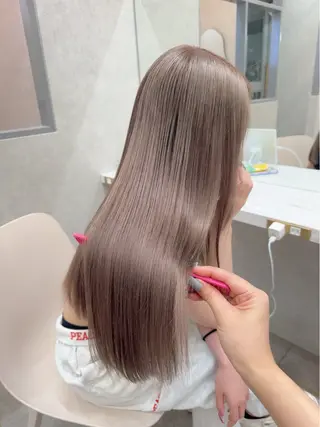 ロング カラー ヘアアレンジ ARIA💎縮毛矯正 ブリーチ💎複雑履歴のヘアスタイル