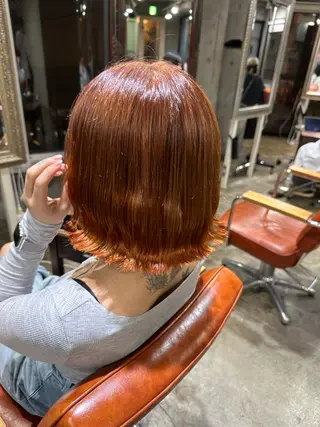 ミディアム 🔥コテ巻き風 ボブパーマ🔥のヘアスタイル