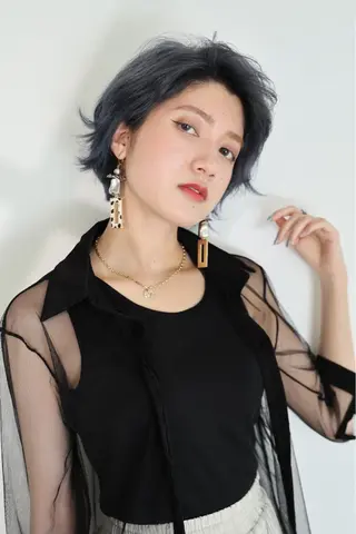 ショート hair make powder 薮本のヘアスタイル