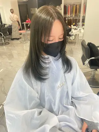 セミロング カラー 🩶大人韓国ヘア 渋谷/Satsukiのヘアスタイル