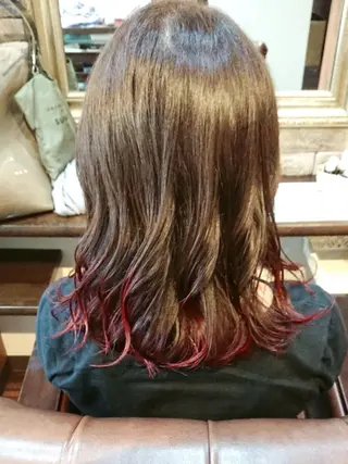 ミディアム カラー 美髪 カラーリストのヘアスタイル