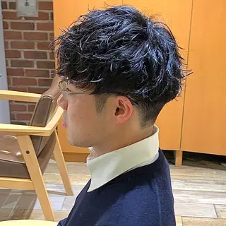 ショート パーマ メンズ メンズパーマ&メンズ 縮毛矯正/平野/渋谷のヘアスタイル