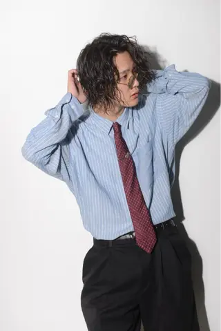 ミディアム パーマ メンズ パーマPrivate SalonNoa名駅のヘアスタイル