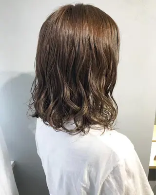 ミディアム パーマ ボブパーマコテ巻き風 パーマNo1深江秀平のヘアスタイル