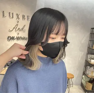 ミディアム Cielro/ダブル カラー/西田咲希のヘアスタイル