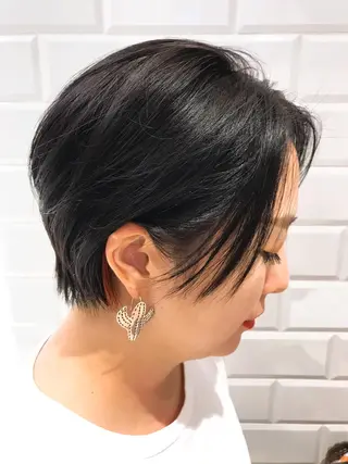 ショート カラー クロスパーマ松永裕久 似合わせカットのヘアスタイル
