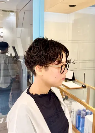 ショート パーマ 山口 陸のヘアスタイル
