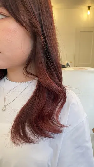 セミロング カラー 💘韓国レイヤー上 品カラーruru💘のヘアスタイル