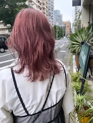セミロング カラー 狩野 羅夢のヘアスタイル