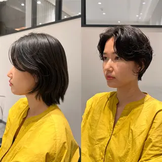 ショート パーマ カット/パーマ たるみことりのヘアスタイル