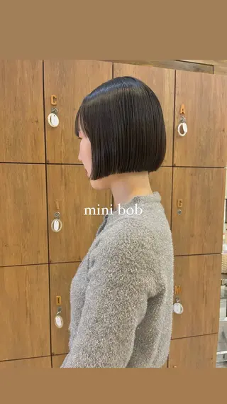 ショート 黒田瀬奈/ボブ まろやかベージュのヘアスタイル